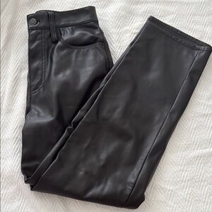 Madewell Faux Leather straight leg pants
